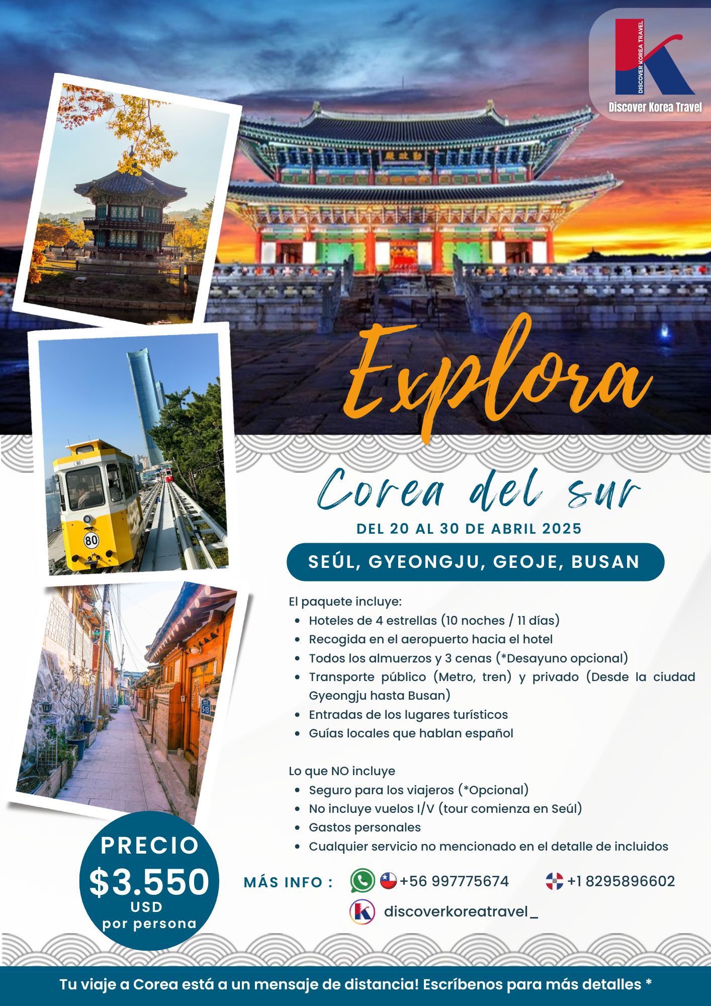 Discover Korea Travel tour abril